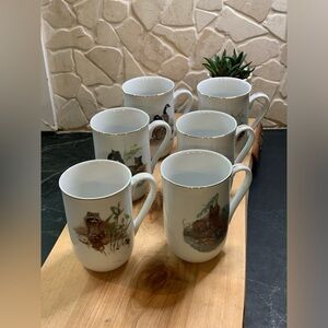 GLEN LOATES | Set of 6 | Woodland Creature Coffee Mugs
